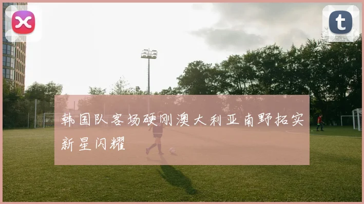 韩国队客场硬刚澳大利亚南野拓实新星闪耀